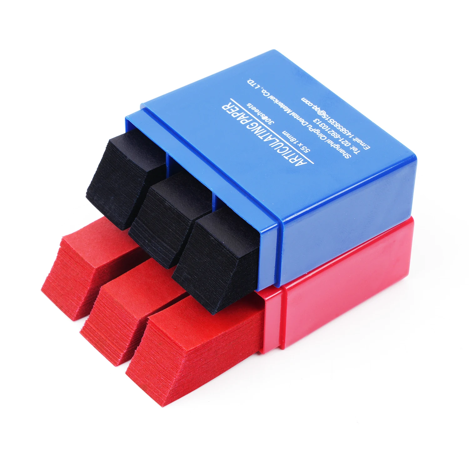 300 Uds JOLANT Dental 55*18mm tiras  papel articuladas azules/rojas Material  blanqueamiento Dental  odontología 55*18mm