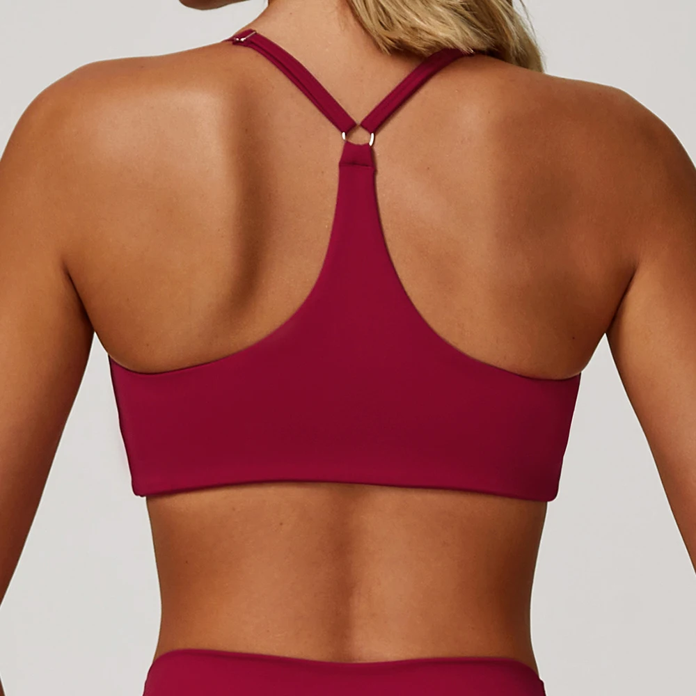 

Women Sport Bra Top Fitness Training Jogging Gym Top Adjustable Shoulder Strap Yoga Underwear With Chest Pad Female Yoga Clothes