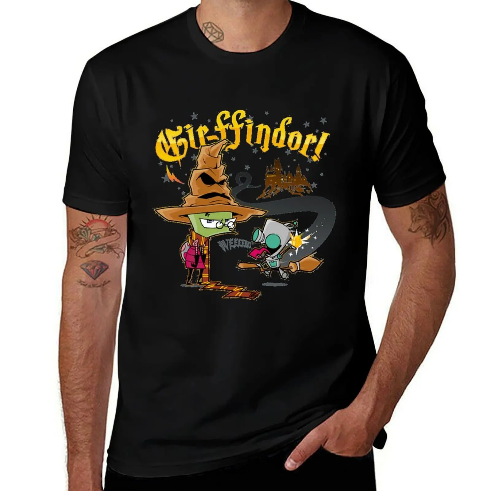 

Gir and zim halloween T-Shirt man t shirt gifts for boyfriend plus size tops blanks mens t shirts top quality