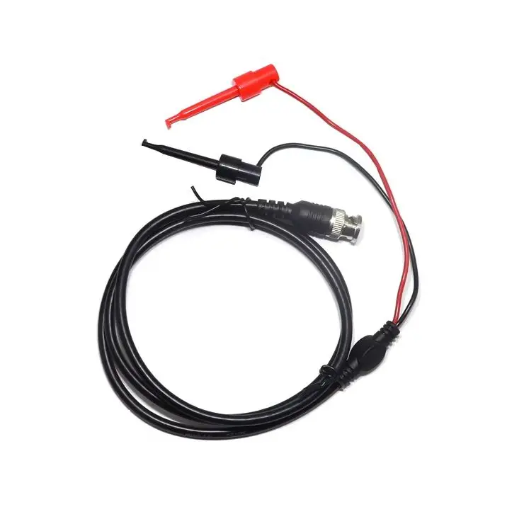 【1PCS】NC Male Plug Q9 to Dual Testing Hook Clip Test Leads Probe Coaxial Cable Wire Line for Oscilloscope Measure Instrument】