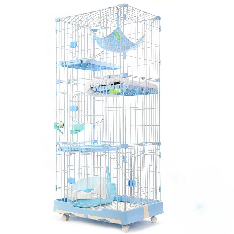 

Cat cage Home Indoor free space Cat house Cat house Cat supplies Small two-story multi-story cat villa