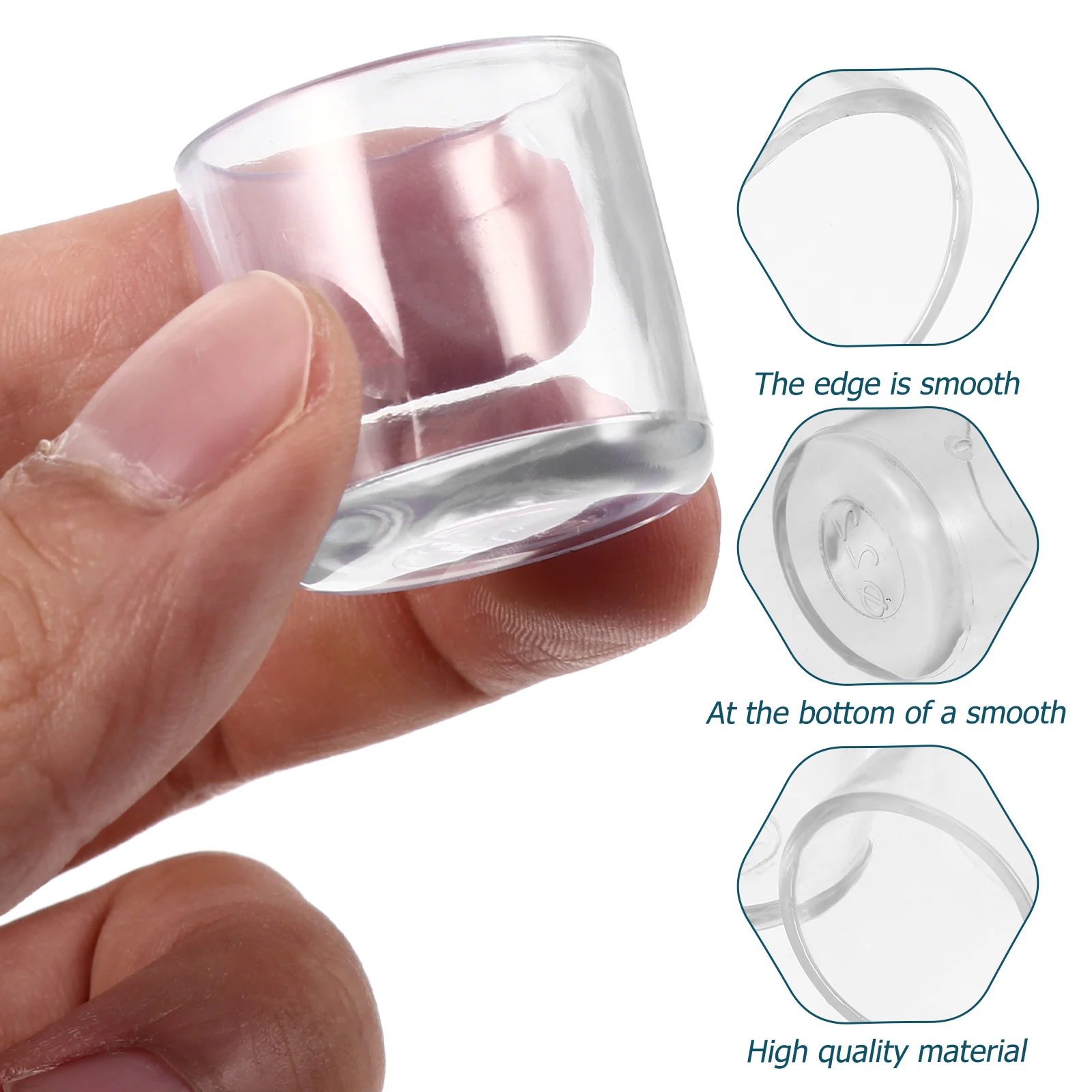 

16Pcs Furniture Leg Caps PVC Floor Protector Easy to Use for Various Rod Sizes and Furniture Chair Leg Caps PVC Floor Protector