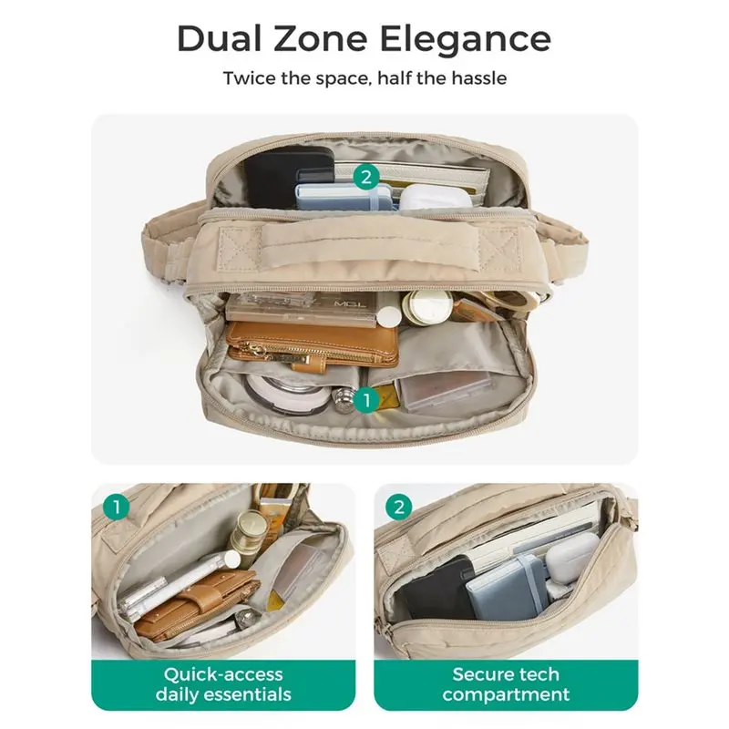 ABRT-حقيبة كروس للسفر مقاومة للماء للنساء مع جيب زجاجة قابل للتوسيع حقيبة كتف هاراجوكو للطلاب #2