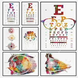 Eye Cross Section Watercolor Print Canvas Painting Eye Anatomy Optometrist Optician Poster Medical Ophthalmology Eyeball Doctor