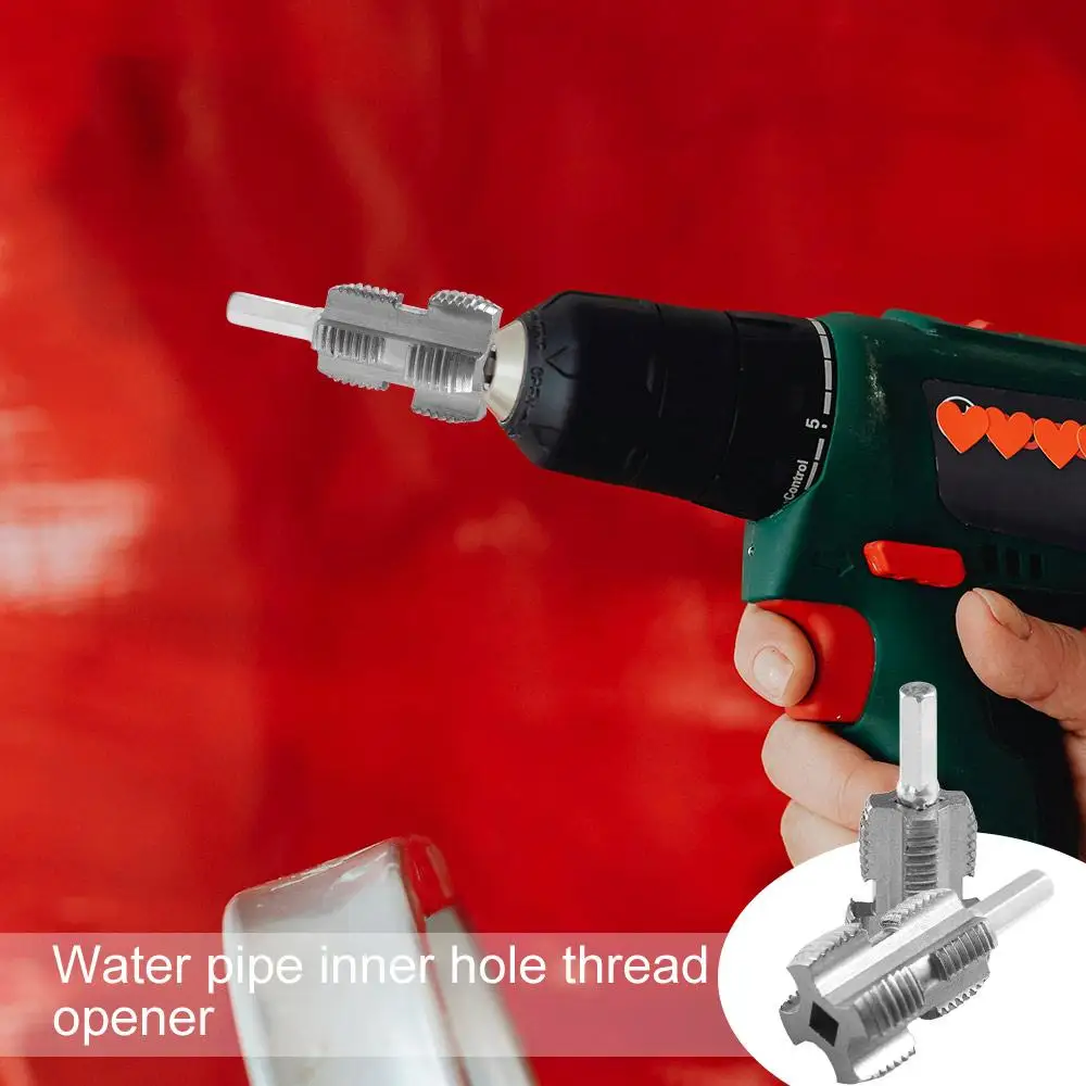 Double Heads PPR Water Pipe Inner Hole Drill Plumbing Threading Water Pipe Threading Device High Hardness Wear-resisting