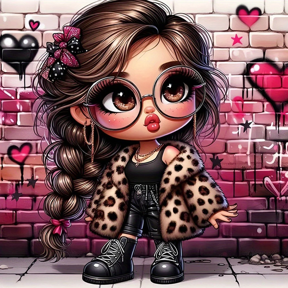 EverShine DIY Diamond Painting Girl Embroidery Portrait 5D Full Square Round Drill Mosaic Cartoon Crafts For Adults Wall Decor