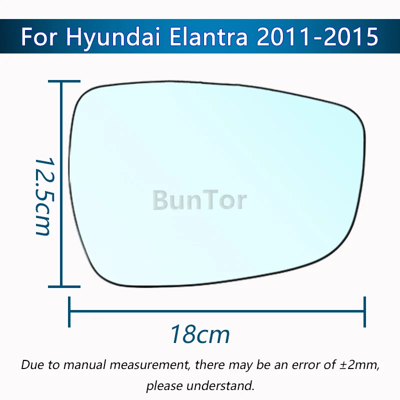 For Hyundai Elantra 2011 2012 2013 2014 2015 Left/Right Heated Rearview Mirror Glass/L 87611-3X000 R 87621-3X000/Wing Mirror