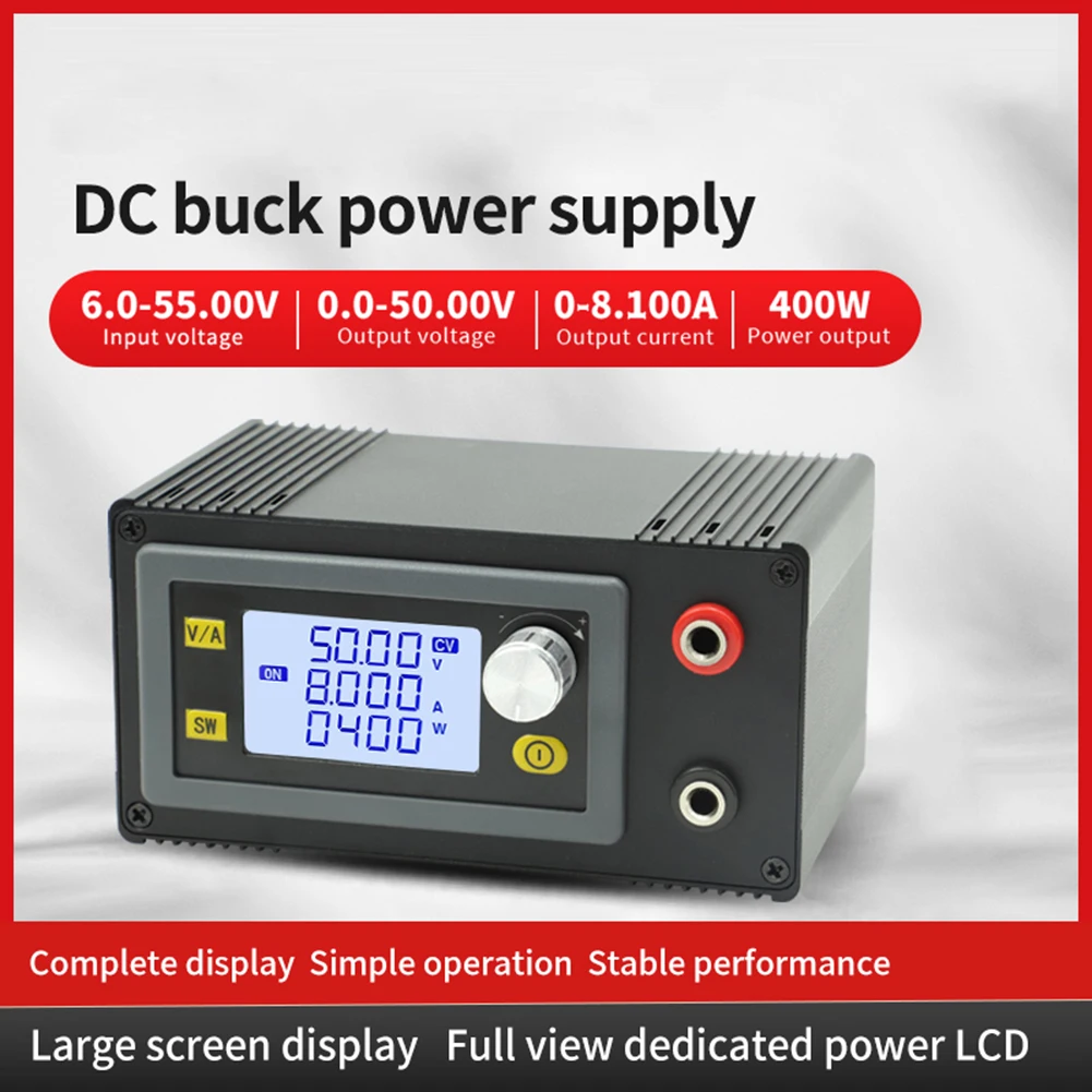 DC 6V-55V To 0-50V 5A/8A 250W/400W CNC Adjustable Regulated Power Supply Module Constant Voltage Current Step-down Module