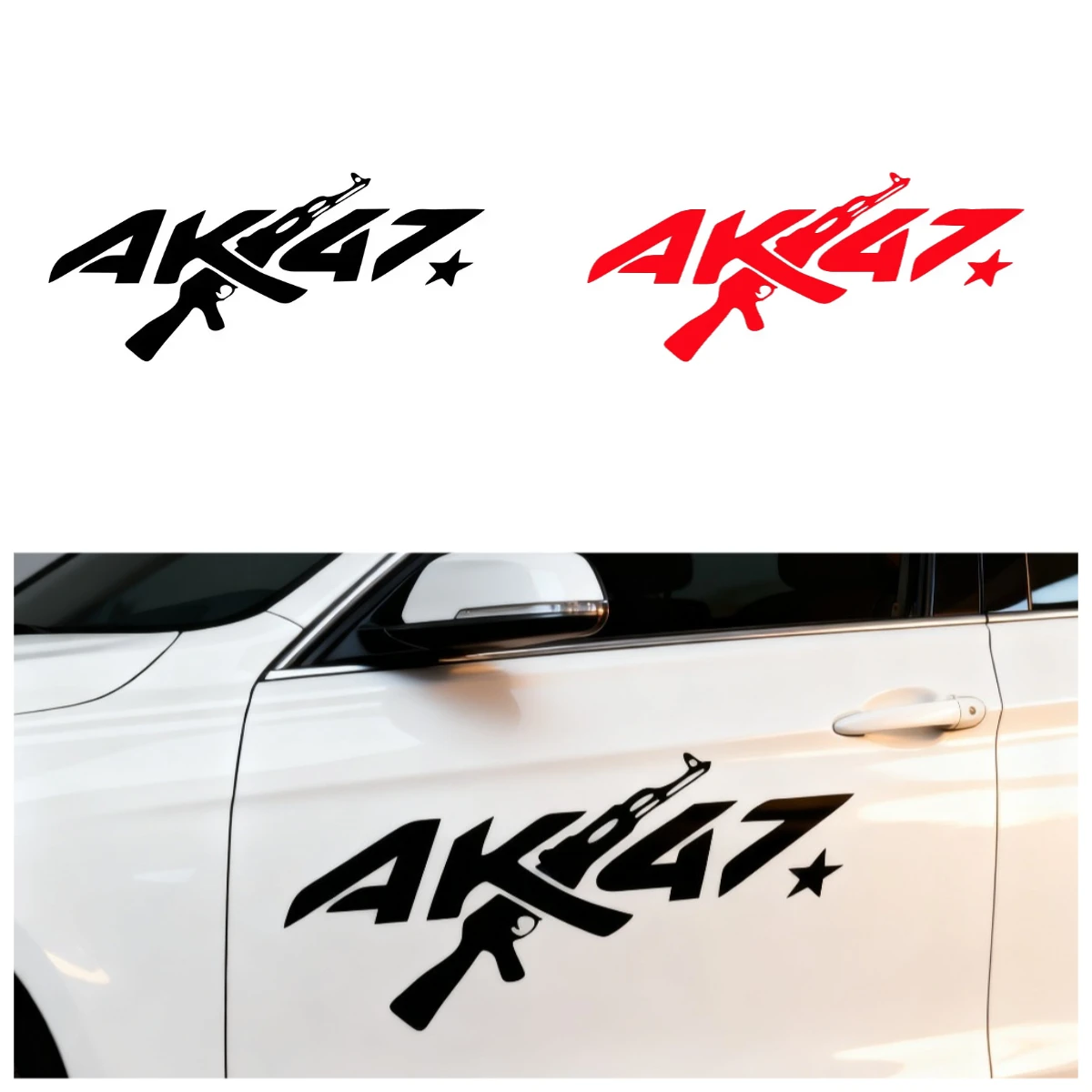 

AK-47 Military Removable Waterproof Scratch-Resistant Vinyl Car Decals for Auto Body, Bumper & Motorcycle