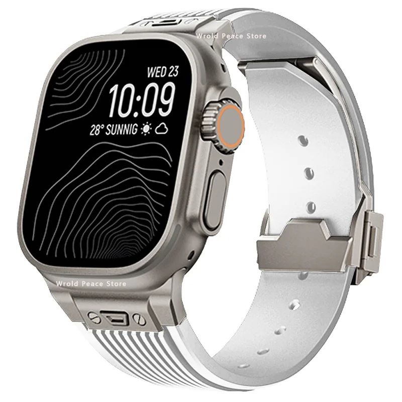 حزام سيليكون لساعة أبل الترا 2 49 مللي متر الرياضة لينة ل IWatch 10 9 8 7 6 5 4 SE 46 مللي متر 45 مللي متر 44 مللي متر 42 مللي متر المطاط سوار