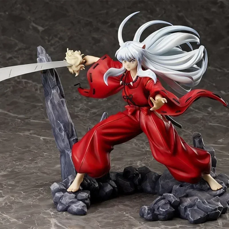 20cm Inuyasha Sesshomaru Kagome Zhuye Kawaii Anime Figure Gk Statue Model Toy Figures Ornaments Collect Office Decorations Gifts