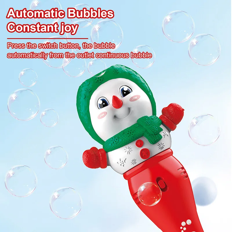 Jouet de odorà bulles entièrement automatique pour enfants, père Noël, moteurs de bonhomme de neige, moteur de Regina, cadeau d'anniversaire pour enfants, fête de Noël