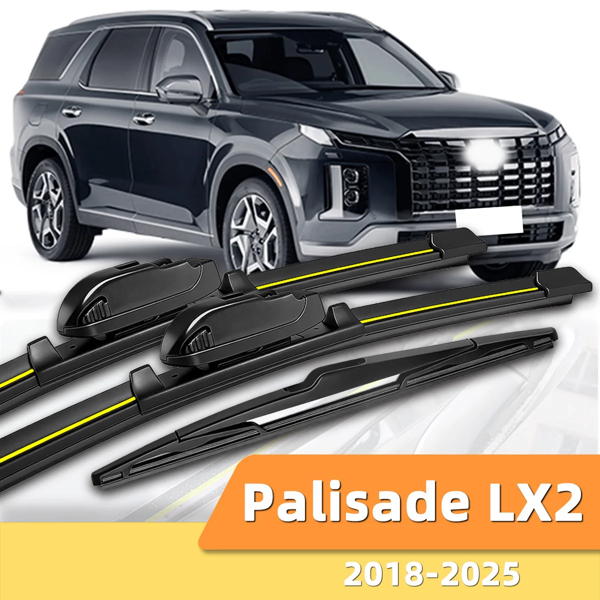 

Suitable For Hyundai Palisade LX2 2018-2025 Front And Rear Windshield Wipers Durable Accessories For Car Windshields 2022 2024