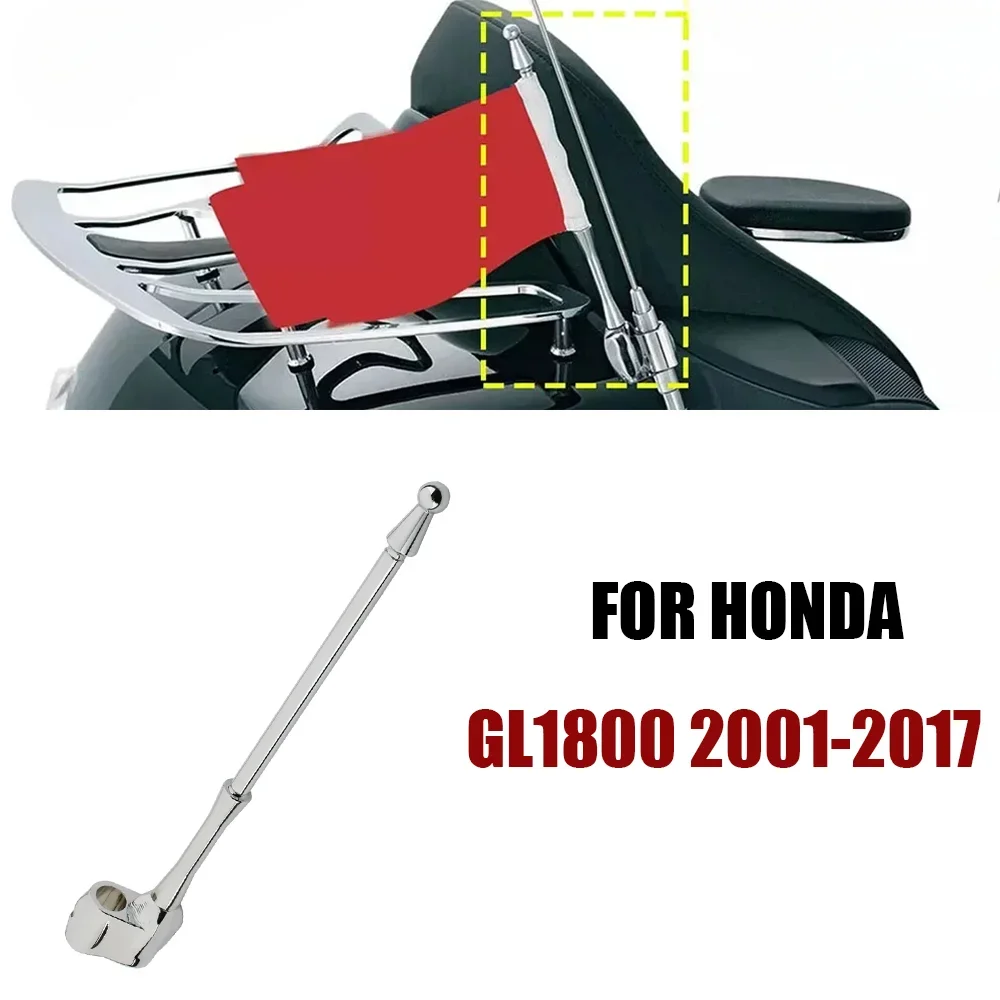 

Motorcycle Rack Flagpole Side Flag Pole Mount Luggage Rack For Honda Glod WING GL1800 2001-2017 GL1500 1996-2000