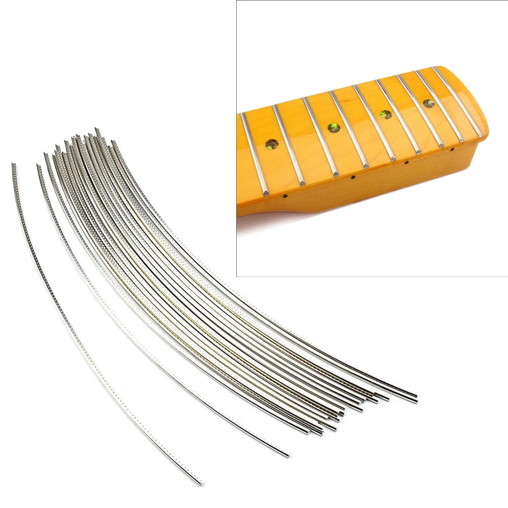

20 Pcs Finger Board Curve Silk Fret Wire Metal Guitar Fretwire Accessories Silver Classical Supplies