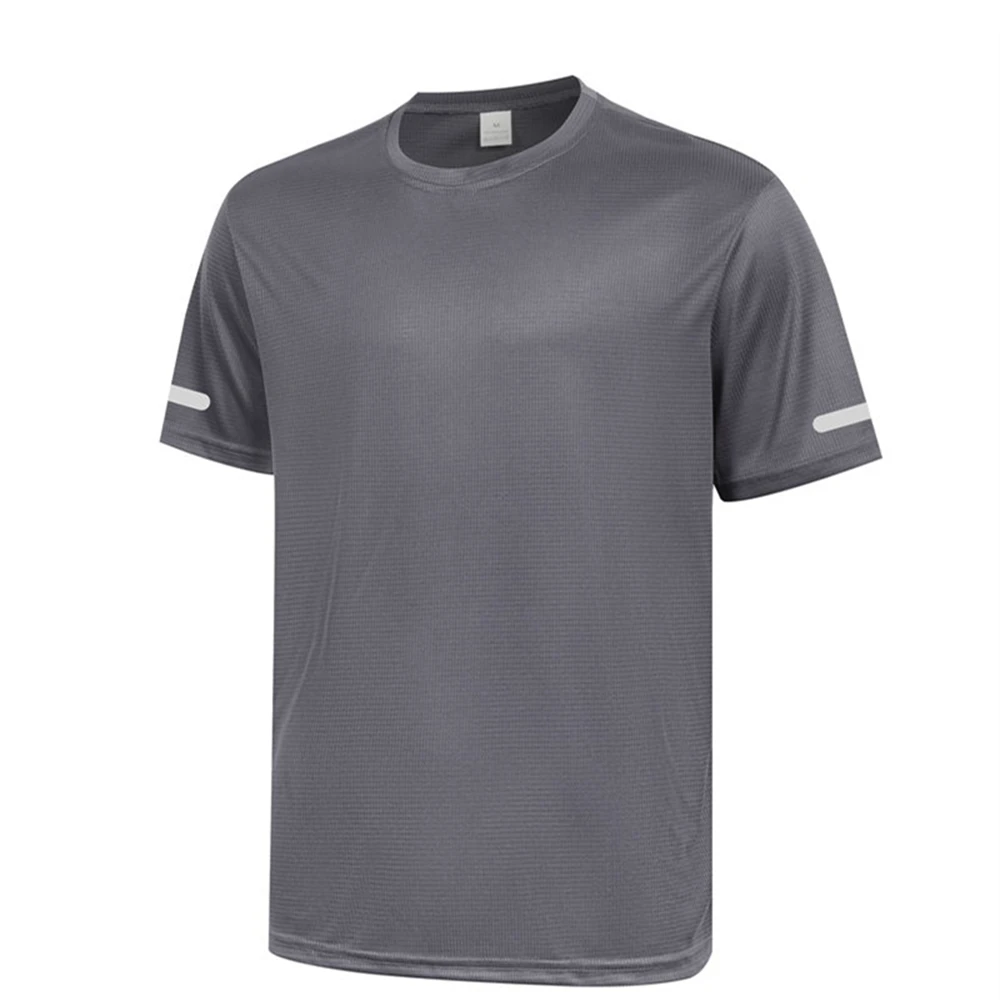 Men's Quick Dry Short Sleeve Gym Running Moisture Wicking Round Neck T-Shirt Training Exercise Gym Sport Shirt Tops Lightweight