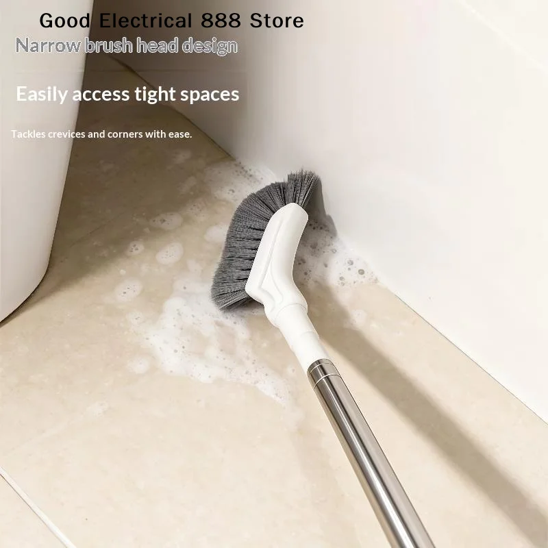 【G】1 Pc Long Handle Telescopic Cleaning Brush Narrow Head Adjustable For Bathroom Toilet Window Gaps Floor Crevices