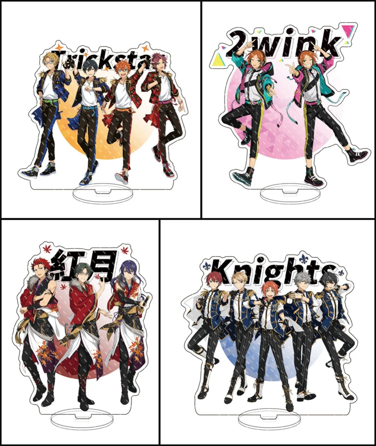 

Hot Game Anime Ensemble Stars Stand Fashion Yuuki Makoto Hibiki Wataru Figure Model Plate Acrylic Desk Decor Toys Gifts