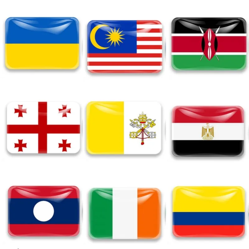 World Countries' National Flags Fridge Magnets Vietnam Mongolia Ukraine Egypt Flags Refrigerator Stickers Home Decoration Gifts