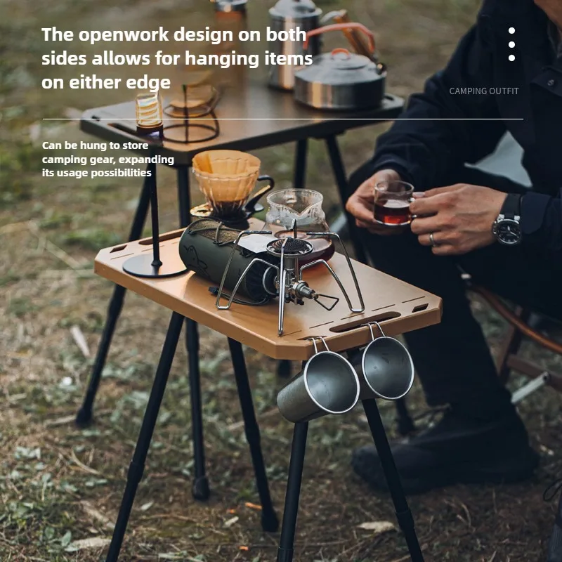 طاولة تخييم قابلة للطي بارتفاع قابل للتعديل، خفيفة الوزن للغاية وسهلة الحمل، مكتب تكتيكي مع أرجل من سبائك الألومنيوم وسطح بلاستيك ABS #2