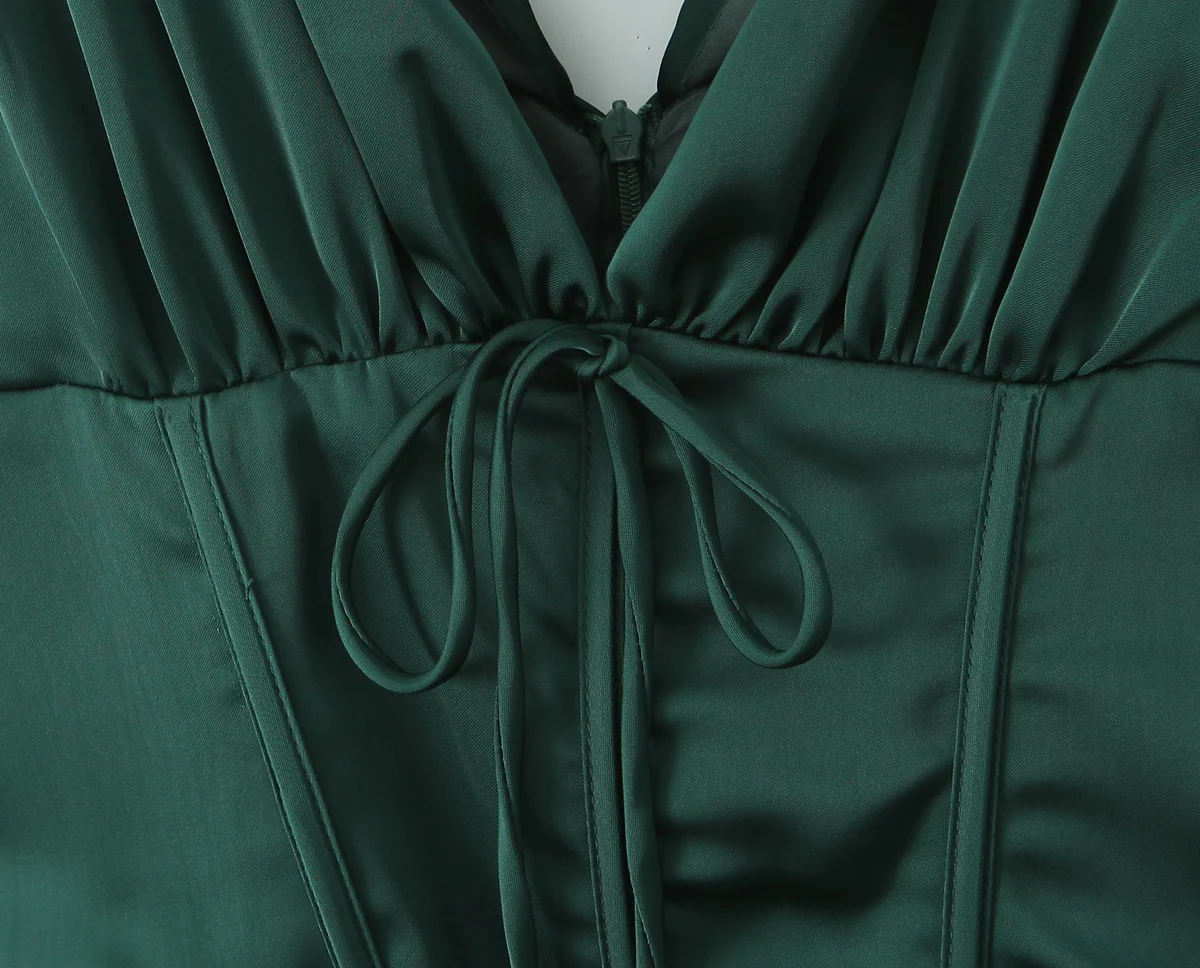 Robe débardeur plissée à bretelles froncées pour femmes, Sexy, dos nu, désossage, taille fine, plis, ligne a, sans manches, Robe de vacances