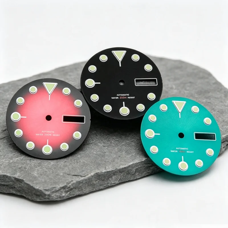 28.5mm Black Luminous Watch Dial Fit NH35 NH36 Movement For SKX007 SKX009 Turtle Abalone Tuna DIY Aftermarket Replacement Parts