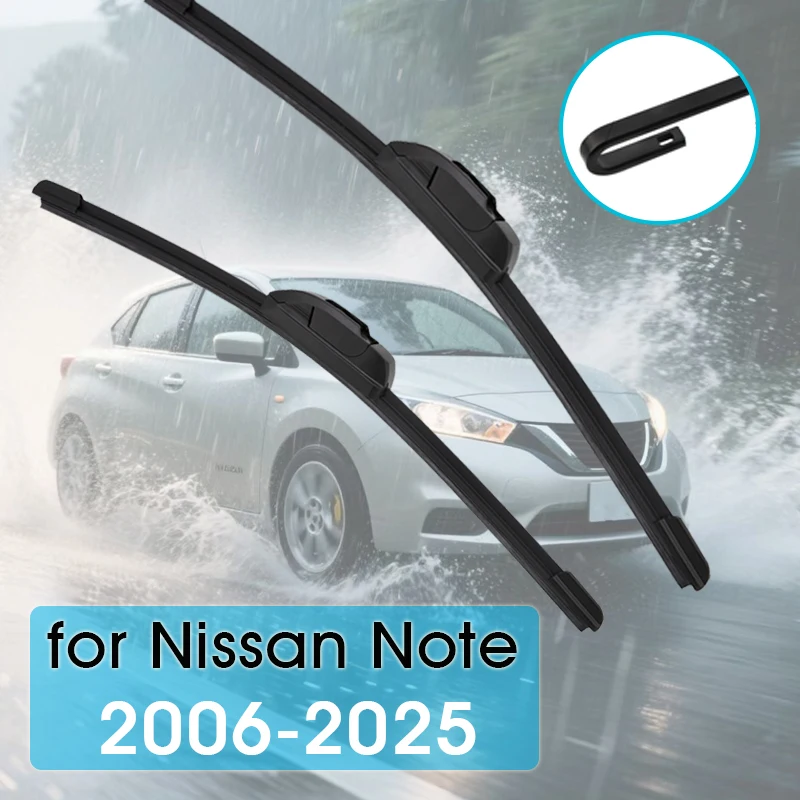 

Щетка стеклоочистителя автомобиля 24 "+ 14" для Nissan Note E11 E12 2006-2025, резиновая заправка для лобового стекла, стеклоочиститель переднего стекла, автоаксессуары