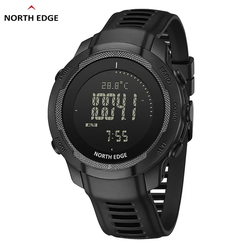 Imagen 2 del producto NORTH EDGE-reloj Digital para hombre, cronógrafo inteligente de fibra de carbono, con altímetro, barómetro y brújula, WR50M