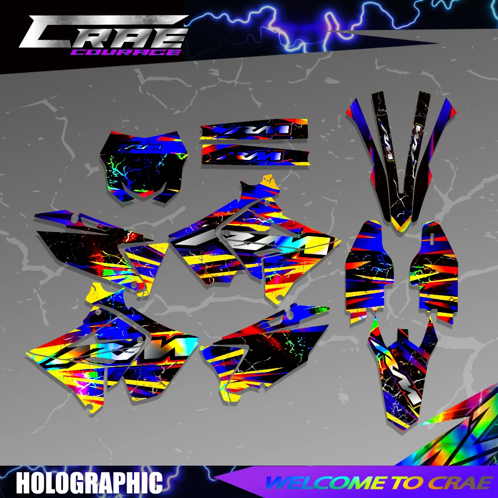 

Motorcycle Graphics Background Stickers New Decal Kit For SUZUKI 125-250 RM 2001-2008 Polisport resyling Customize Number