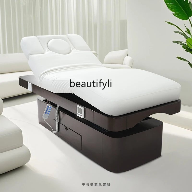 Electric Beauty Bed for Eyelash Extensions, Tattoo Embroidery, Electric Adjustable Massage Bed for Beauty Salon Use