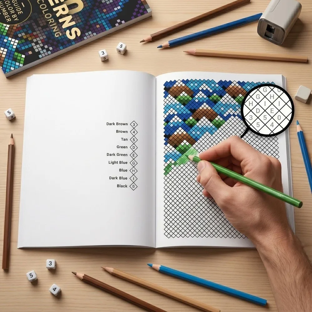 Creative Color by Number Book Clear Lines Portable Animal Coloring Book Thickened Intricate Graffiti Drawing Book Adults