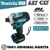 Makita 18V DTD171 Cordless Drills 180N.m Brushless Multi function Electric Tools Driver Impact Driver Electric Screwdriver