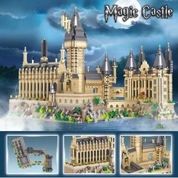 Knew Built Magic Castle Micro Mini Building Blocks DIY 3D Castle Bricks Model for Kids Toys Adult Gift Desktop Decoration