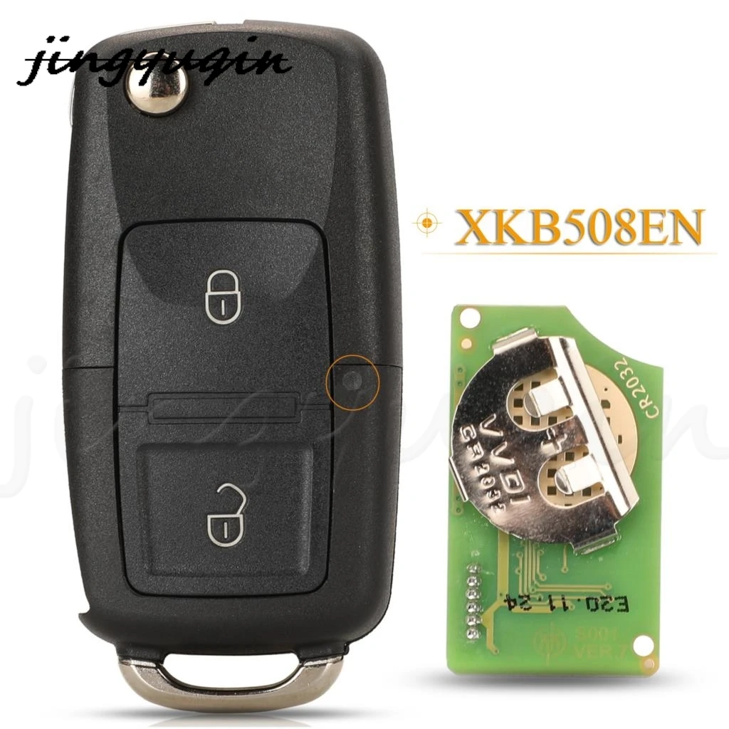 

jingyuqin 2 Buttons Xhorse XKB508EN Wire Universal Remote Key B5 Style For VVDI Key Tool VVDI2 English Version