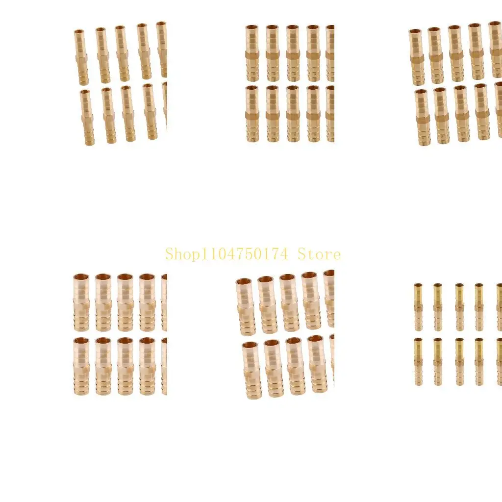 10Pcs Brass Tapered Pipe Joint Couplings for Secure Tubing Connection & Repair Top Sale