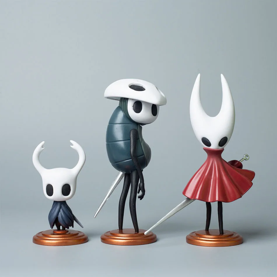 3pcs/set Hollow Knight Toys Anime Game Figure The Knight Action Figure Hornet/Quirrel Figurine Collectible Model Doll with Box