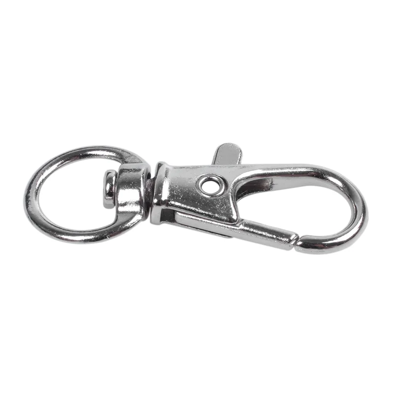

200Pcs Metal Clasp Swivel Trigger Clips Snap Hooks Key Ring Bags DIY Craft Silver