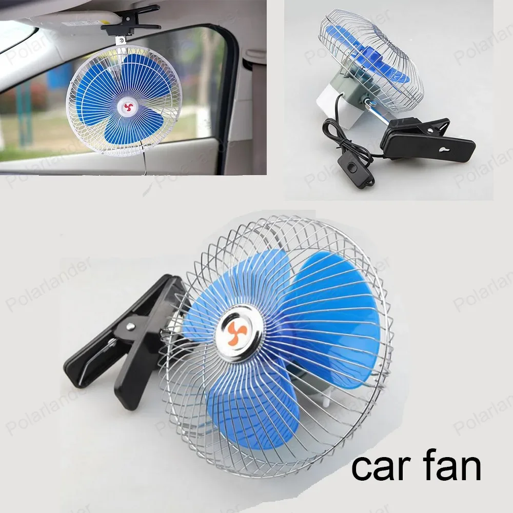 Accessories Low Noise Air Cooling Fan Portable Vehicle Mini Electric 6 Inch 12V 25W Car Oscillating Fan Car Auto Fan