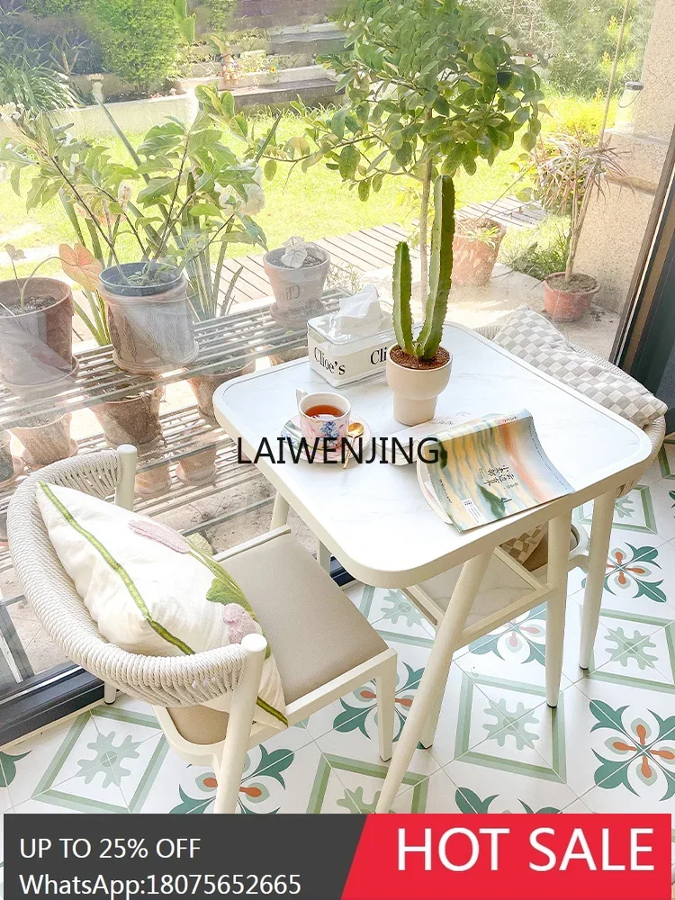MJY casual three-piece simple outdoor rattan chair one table and two chairs tea table and chair combination