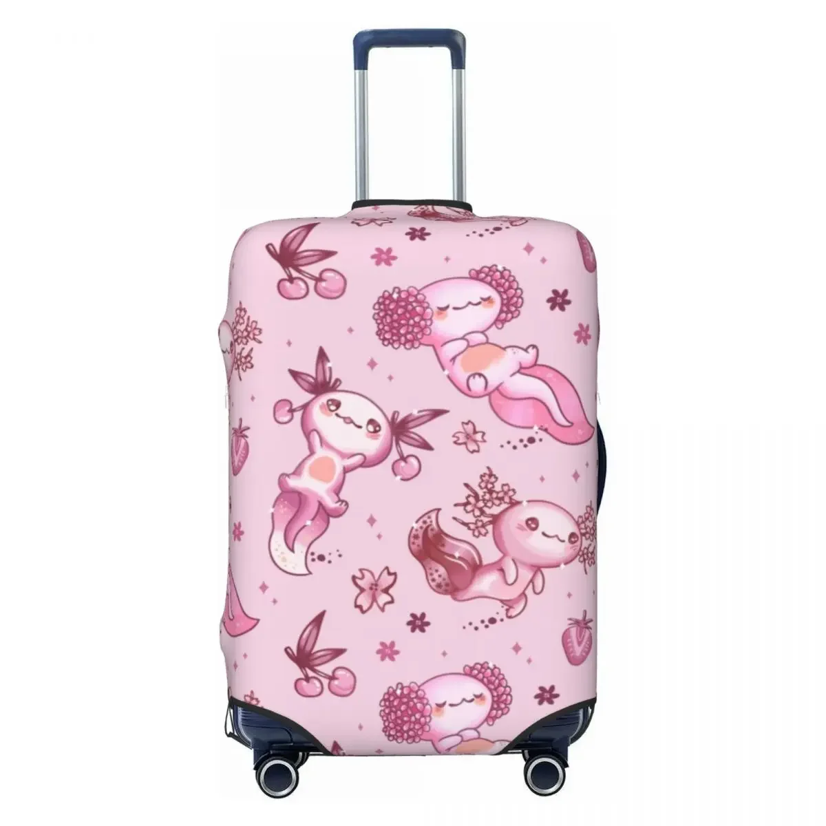 

Custom Kawaii Axolotl Pattern Luggage Cover Protector Funny Salamander Animal Travel Suitcase Protective Cover for 18-32 Inch