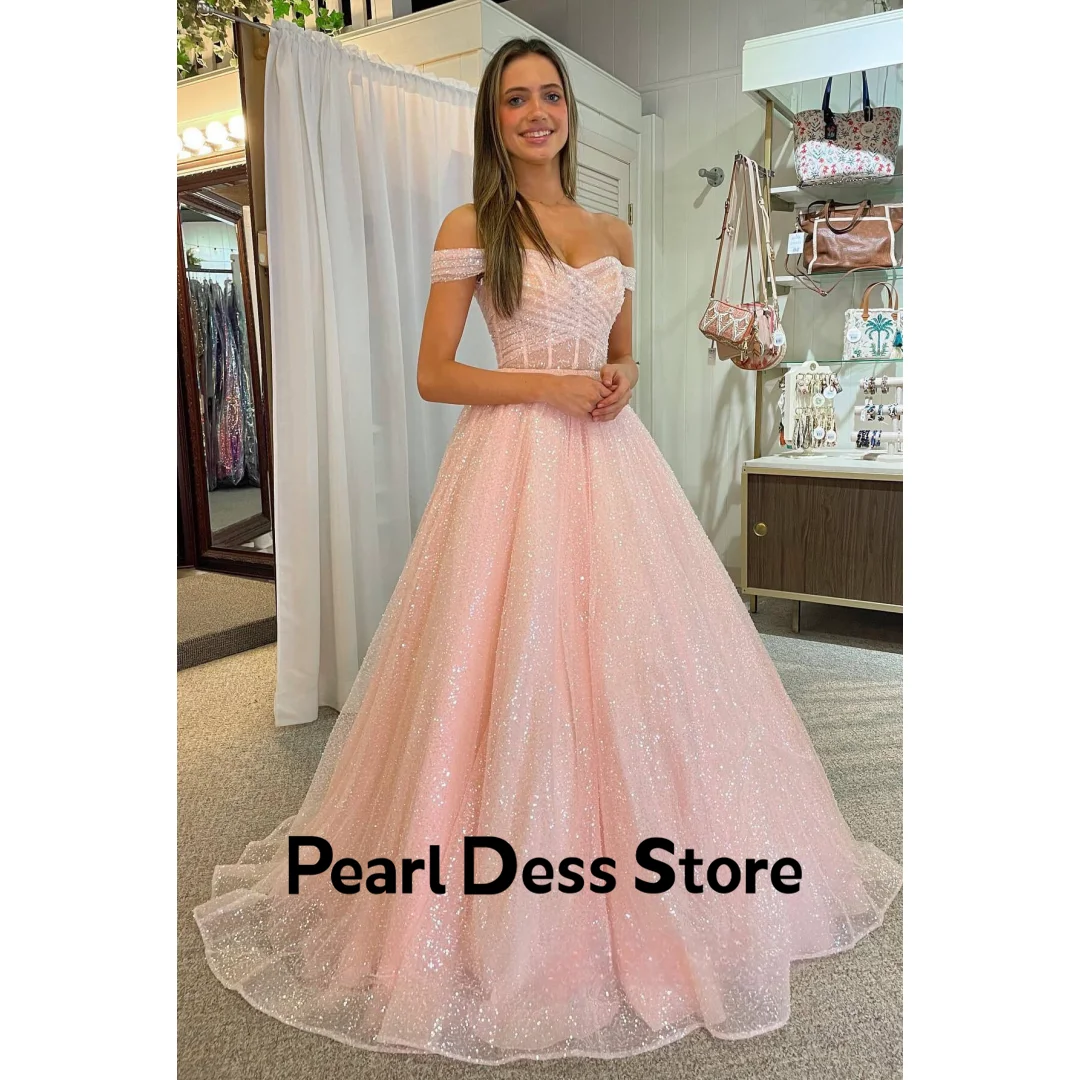 

Line A Women Evening Dress Luxury 2024 Dubai Pink Gala Dresses Woman 2024 for Party Shiny Dresses on Sale Clearance Sweetheart