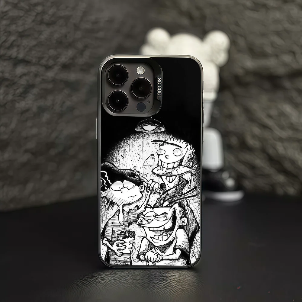 삼성 A07 A17 A06 S25 S24 S23 울트라 FE 플러스용 만화 캐릭터 폰 케이스 보호용 IMD 컬러 커버 E-Ed Edd N Eddy