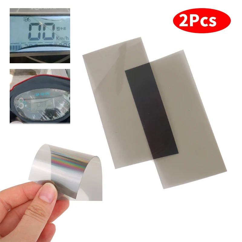 2Pcs LCD Linear Polariz-ed Filter Glossy Polarizer Film Sheet Polarizing For LCD&Artwork Dashboard Display Film 87*41mm/90x90mm