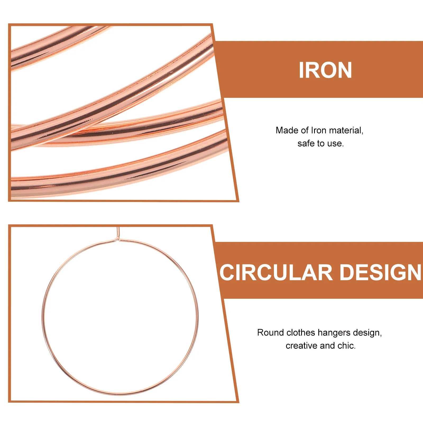 

5pcs Round Clothes Metal Home Hangers Creative Scarf Towel Hangers Fashion Wardrobe Hanging Rack For Laundry Bedroom