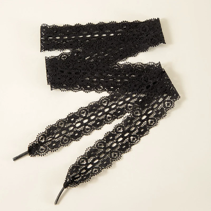 1 Paar Seiden-Spitzen-Schnürsenkel für Mädchen, bunte flache Schnürsenkel, weiß, schwarz, lässige Seil-Schnürsenkel für Schuhe, Zubehör, Breite 3 cm – Detail 15