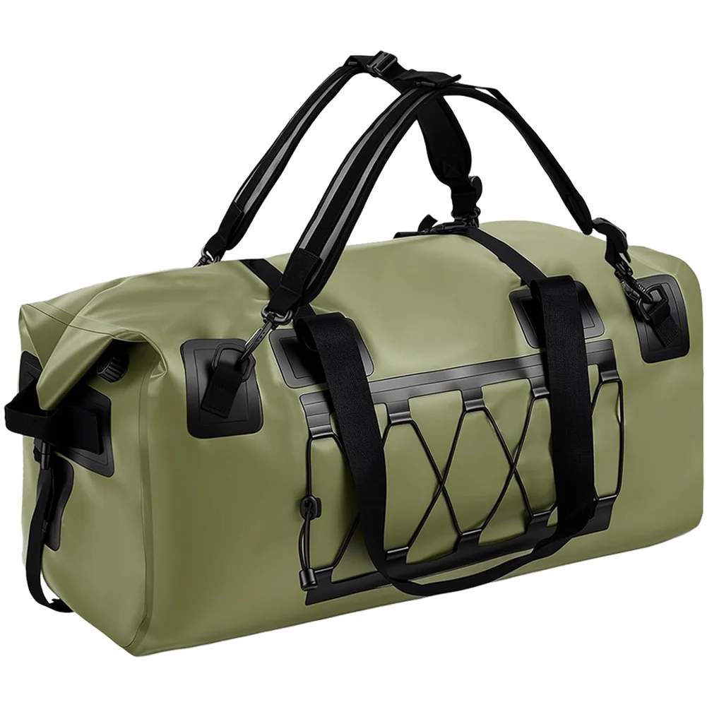 Cycling Backpack Outdoor Compression Sack PVC Wet Dry Sack Stainless Steel Carrying Hooks For Helmet And Gear Storage