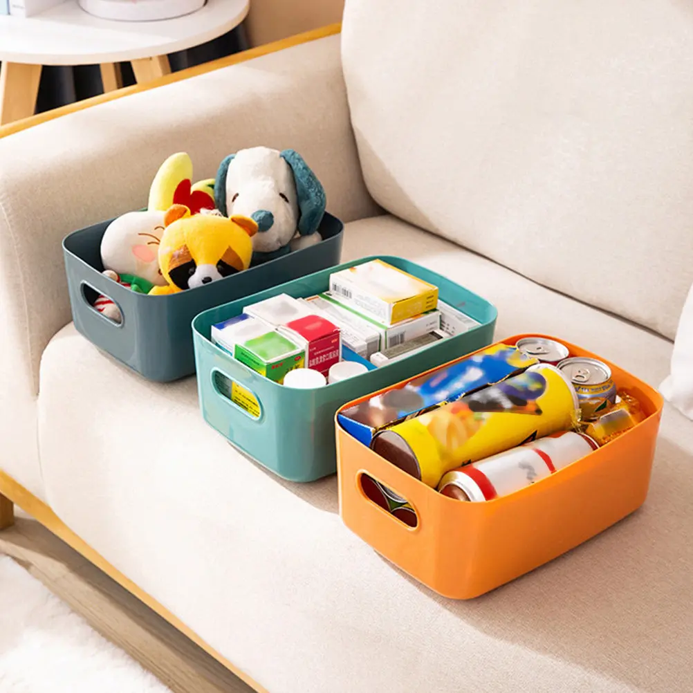 

1Set Storage Baskets High Quality Pe Plastic 3 Sizes Large Capacity Desktop Office Home Sundries Organizer Holder