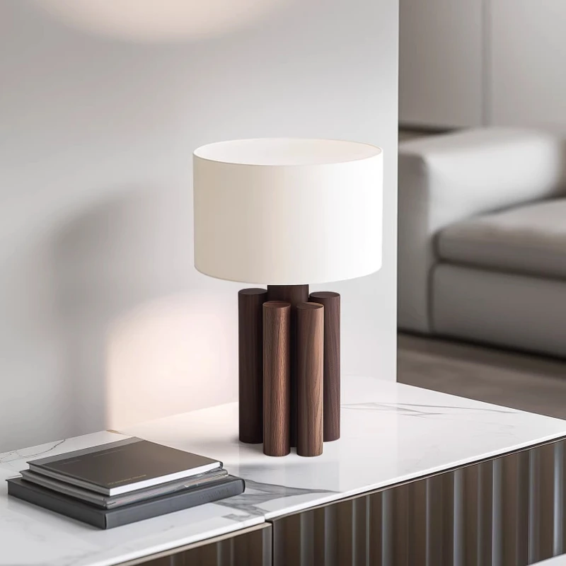 

Designer Creative Solid Wood High-end Table Lamps Living Room Bedroom Bedside Study Hotel Atmosphere Art Decoration Floor Lights