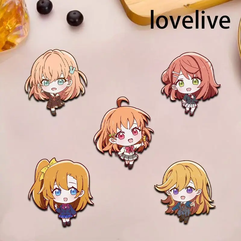 5PC Badges Pins Anime Lovelive Women Brooch Fashion Creative Cute Cosplay Figure Brooches For Bag Accessorie Gifts