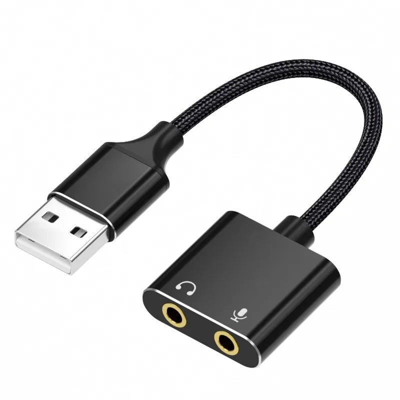 JavicTech USB Audio Adapter with 3.5mm Combo Jack - for PC, Laptop, Mac, PS5, PS4 & More (Windows/Mac/Linux Compatible)